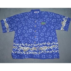 Vintage‎ Florida Gators Men's Hawaiian Button Up Shirt Size L Spike Sports